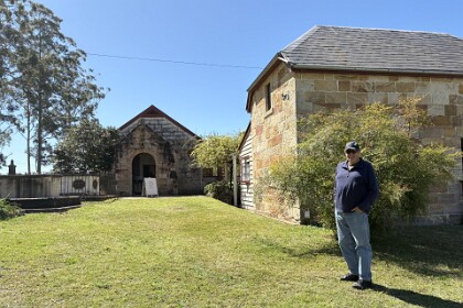 18th September, 2025   The main point of interest in Ebenezer is this historic sandstone church.  The town was named after Eben-Ezer in the Bible,  (1 Samuel 7:12) , wherein Samuel set up a stone between Mizpah and Shen and gave the name to Ebenezer.