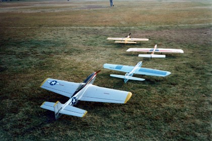 My plane in front, Ted's plane and then Bob's Mustang at the rear.