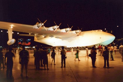 Hughes H-4 Hercules (the Spruce Goose) when it was kept in an air conditioned hangar in Long Beach, L.A.  It is now on display at the Evergreen Aviation & Space Museum in McMinnville, Oregon