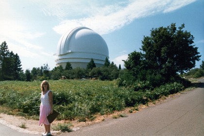 Hubble used the newly commissioned 100-inch Hooker telescope, then the largest telescope in the world  in the 1920s,  to discover that light appeared displaced toward the red end of the spectrum which meant that the universe is expanding, not static