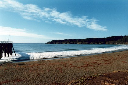 The beach and pier at San Simeon.