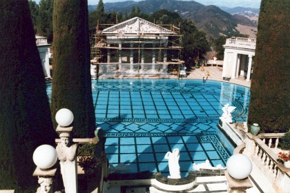 The outdoor pool, the Neptune Pool,  at Hearst's Castle