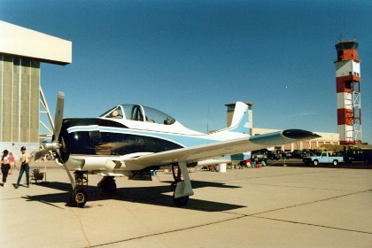 T28 Trojan trainer by North American is a radial-engined military trainer aircraft used by the USAF and the US Navy. &nbsp;  Besides its use as a trainer, the T-28 was successfully employed as a counter-insurgency aircraft during the Vietnam War. It has continued in civilian use as an aerobatics and warbird performer.