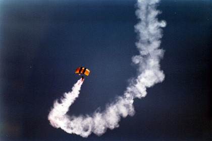 These are the Golden Arrows, the US Army's parachute team.