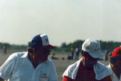 Jack Sheeks (left) is a well known personality and designer in the aerobatics world.