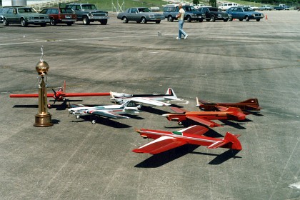 The final five plus the winning Junior's planes pose with The Walker Cup.