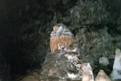 Interesting stalagmite in the caverns.