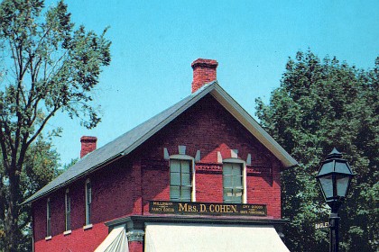 Mrs D Cohen's Millinery.  Built in 1878 at 444 Baker Street, Detroit, this small commercial building with second floor living quarters, housed several businesses. From 194 to 1902 it was the location of Mrs D Cohen's millinery business.