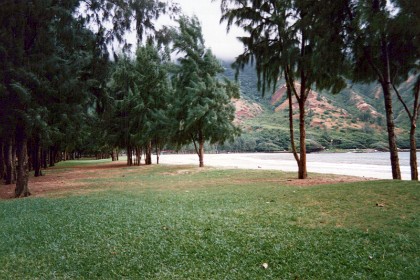 The next day it rains.  This is a beach on the northern side of Oahu.  It rains all bloody day.