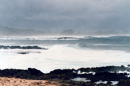 Rough seas but beautiful.