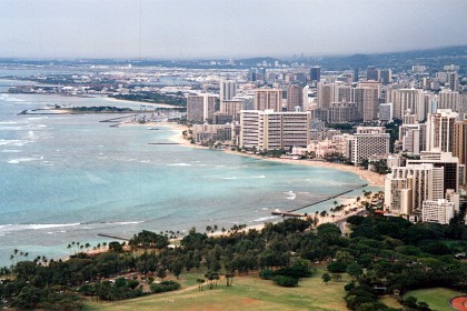 Honolulu and Waikiki from Diamondhead.