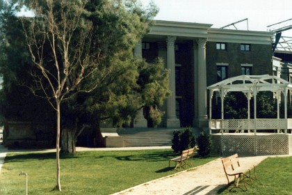 January, 1986   &nbsp; We visit Universal Studios. This is the Town Hall from Back to the Future - but the town hall clock is missing. It must have been added digitally.