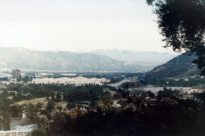 Panorama of Burbank. Disney and other studios are here as well.