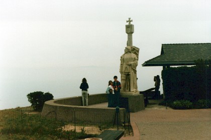 January, 1986   Dean and Jenni at the Cabrillo Monument. Cabrillo National Monument is at the southern tip of the Point Loma Peninsula in San Diego.  It commemorates the landing of Juan Rodríguez Cabrillo at San Diego Bay on September 28, 1542.