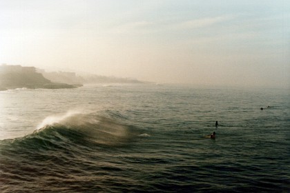 Surf's up from the pier