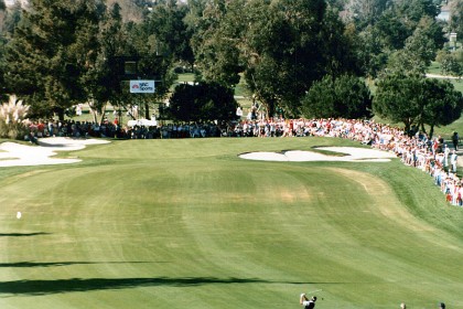 Pitching to the 16 green