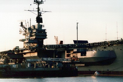 The USS Ranger.  Ranger was decommissioned in 1993, and was stored at Bremerton, Washington until March 2015. She was then moved to Brownsville for scrapping, which was completed in November 2017.