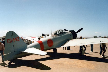 The Mitsubishi A6M "Zero" is a long-range carrier-based fighter aircraft formerly manufactured by Mitsubishi Aircraft Company and was operated by the Imperial Japanese Navy from 1940 to 1945. The A6M was designated as the Mitsubishi Navy Type 0 carrier fighter , or the Mitsubishi A6M Rei-sen. The A6M was usually referred to by its pilots as the Reisen, "0" being the last digit of the imperial year 2600 (1940) when it entered service with the Imperial Navy. The official Allied reporting name was "Zeke", although the name "Zero" (from Type 0) was used colloquially as well.