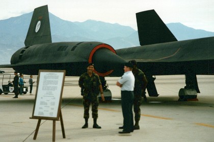 Armed guards keep the punters away from the SR71