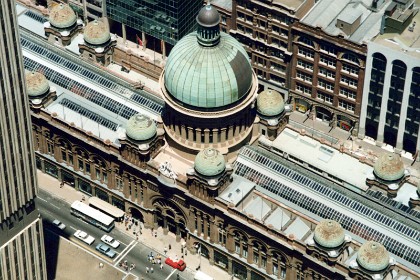 This is the q.v. building looking down from Centrepoint Tower.