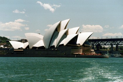 Classic  view of the Sydney Opera House.