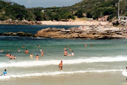 The beach in the background is Shelley Beach