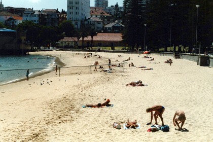 This is the harbourside beach at Manly.