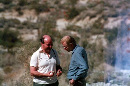 John Fothergill chats with Fred Linke  from Germany.  I visit both of them on a later trip to Europe for NCR.