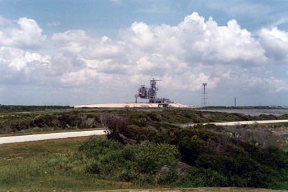 This is one of two shuttle launchpads at Canaveral. &nbsp; The disaster was caused by management malfeasance (not mere misfeasance). The specifications called for the seven sections of each solid fuel booster to be sealed with two O-Rings.  After engineers' warnings that if an O-Ring failed during freezing temperatures, it would be disastrous, NASA went ahead and changed the specifications to one O-ring being sufficient. &nbsp; It had two, so what's the problem?  &nbsp; The launch in January 2006 goes ahead, kills seven people and when the Shuttle Prgram recommences, it calls for three O-Rings