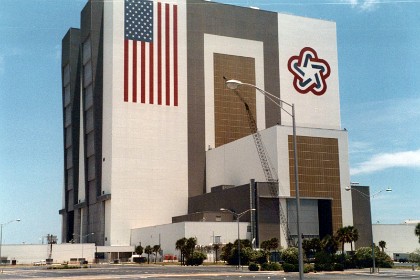 This is the vehicle assembly building for the shuttles.  It is the second largest building by volume in the United States and probably the world.