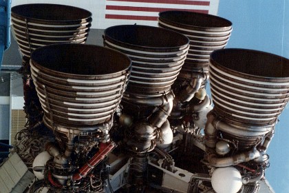 A complete Apollo launch vehicle sits outside in the sun deteriorating. I'm a little horrified by this.