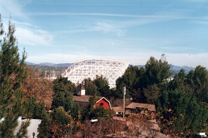 Colussus wooden roller coaster.