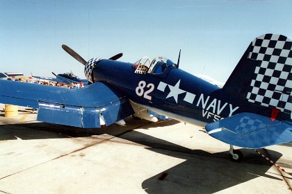 A WWII/Korean War Navy F4-U Corsair made by Chance Vought.  12,500 were made.