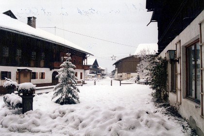 Part of the village they stay in on the skiing trip.