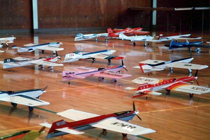 July 14, 1987 &nbsp;   Appearance judging, mine is the light purple plane with San Diego on the fin. &nbsp; Kaz Minato's plane is on my left