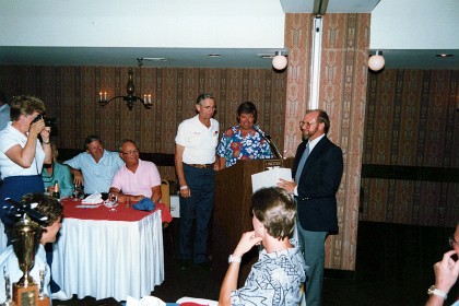 Jim Levell gets a special prize for having the highest placed Magnum.