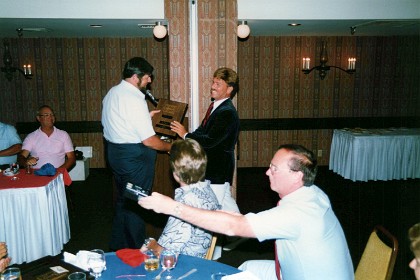 Jim Casale receiving second place prize.