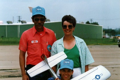 Tod Lee with his parents, Jim and Lila.