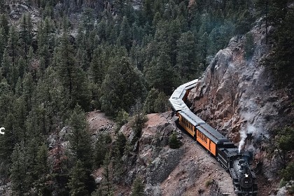 This picture is from the railway's web site.  The scenery looks wonderful and the railway still uses steam powered locomotives to this day.