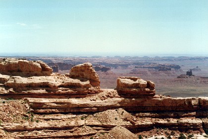 From the top of plateau looking down into the Valley of the Gods.