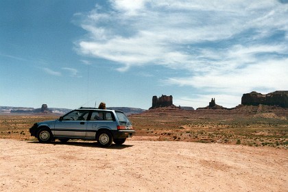 A view in Utah of the entire valley from the north.