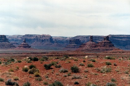 Looking down into the Valley of the Gods.