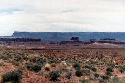 We drive from the valley floor up a dirt road full of switchbacks to get to the top of the plateau.