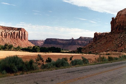 On our way to Canyonlands National Park. The exit to Canyonlands is between Monticello and Moab on US 191.