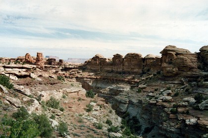 The Colorado River flows through Canyonlands. The Green River is a major river that ends when it joins the Colorado in Canyonlands. The Green river gets its water from the Rockies in Colorado.