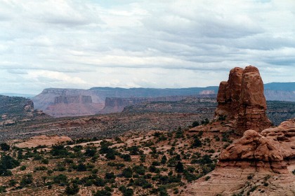 First, geologic compression forces wrinkled and folded the buried sandstone, as if it were a giant rug 0making lumps across the middle called Anticlines.  Note: In an anticline, the oldest rocks are in the centre of the fold.