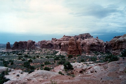 As the sandstone warped, fractures tore through it, establishing the patterns for rock sculptures of the future.