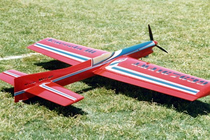 Early 1988   &nbsp;  I have a brand new plane that has never flown and I take it to Clovis. Bob Whitely flies it and says, "Do this, this and this and then go fly it." &nbsp;  I duly do as I'm told and fly it for the first time in a contest. I score 492 points which is pretty reasonable.