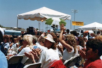 The crowd appreciates the musicians on a gorgeous sunny day in L.A.