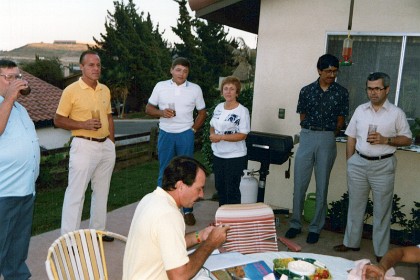 Steve Goulette (centre) with Bernie Guzman and Hafez Guayzani